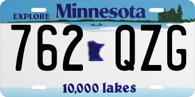 MN license plate 762QZG