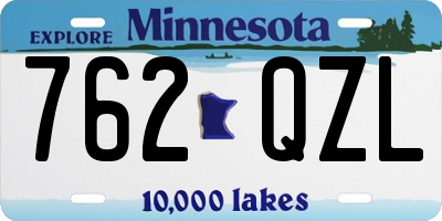 MN license plate 762QZL