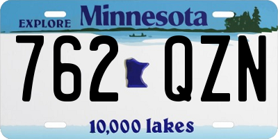 MN license plate 762QZN