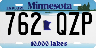 MN license plate 762QZP
