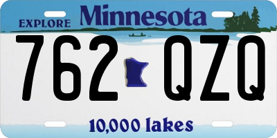 MN license plate 762QZQ