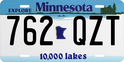 MN license plate 762QZT