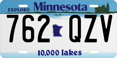 MN license plate 762QZV