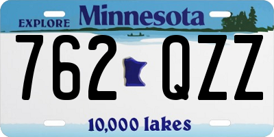 MN license plate 762QZZ