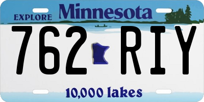 MN license plate 762RIY