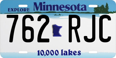 MN license plate 762RJC