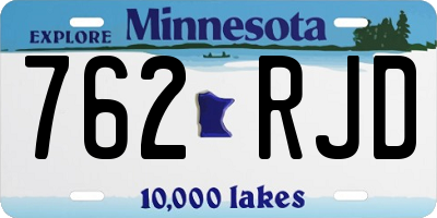MN license plate 762RJD