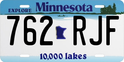 MN license plate 762RJF