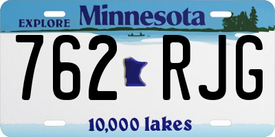 MN license plate 762RJG