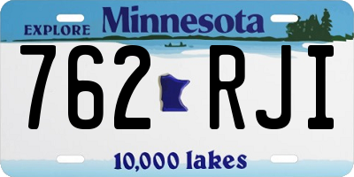 MN license plate 762RJI