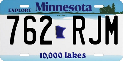 MN license plate 762RJM