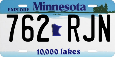 MN license plate 762RJN
