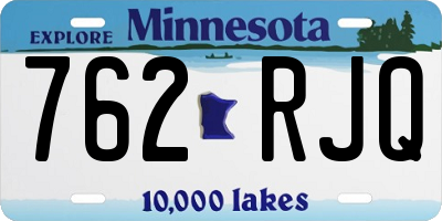 MN license plate 762RJQ