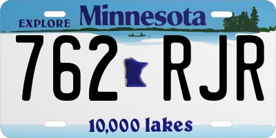MN license plate 762RJR