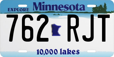 MN license plate 762RJT