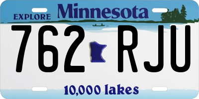MN license plate 762RJU