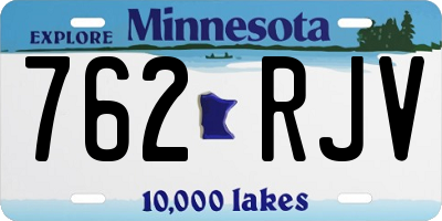 MN license plate 762RJV