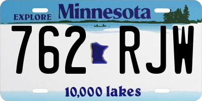 MN license plate 762RJW