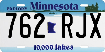 MN license plate 762RJX