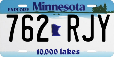 MN license plate 762RJY