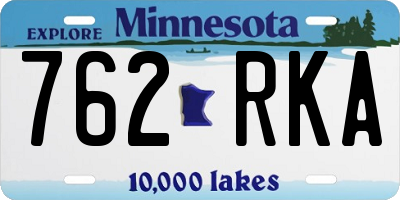 MN license plate 762RKA