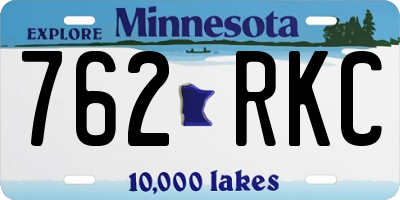 MN license plate 762RKC