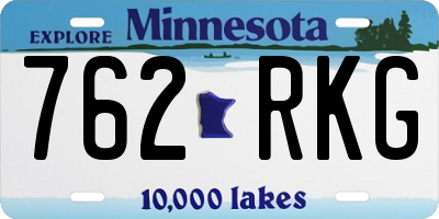 MN license plate 762RKG