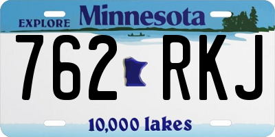 MN license plate 762RKJ