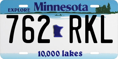 MN license plate 762RKL