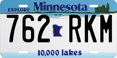 MN license plate 762RKM