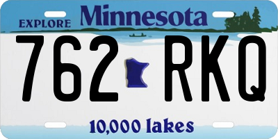 MN license plate 762RKQ