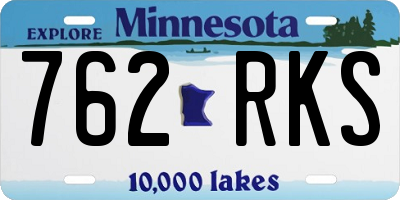 MN license plate 762RKS