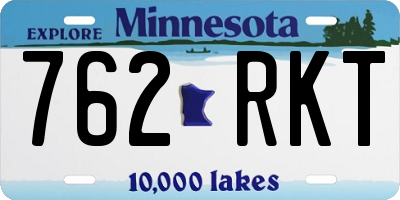 MN license plate 762RKT