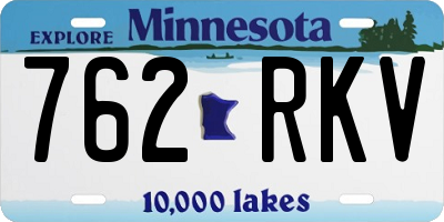 MN license plate 762RKV