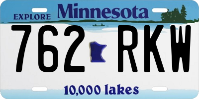 MN license plate 762RKW