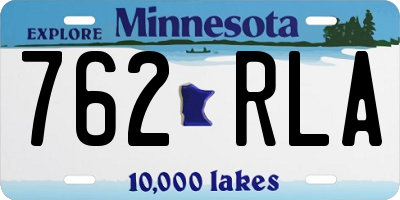 MN license plate 762RLA