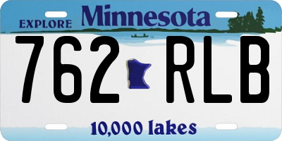 MN license plate 762RLB
