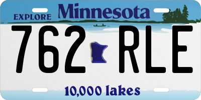 MN license plate 762RLE