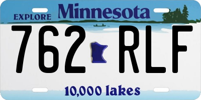 MN license plate 762RLF