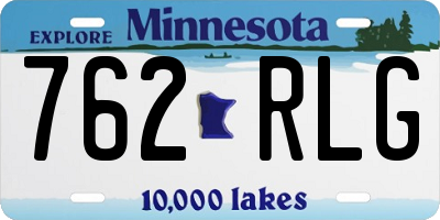 MN license plate 762RLG