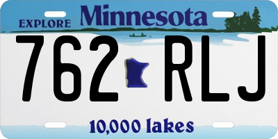 MN license plate 762RLJ