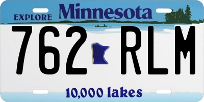 MN license plate 762RLM
