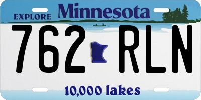 MN license plate 762RLN