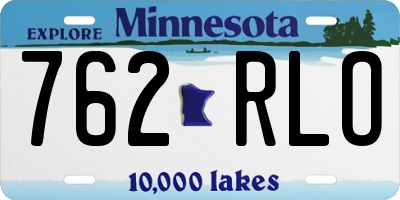 MN license plate 762RLO