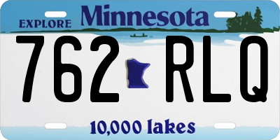 MN license plate 762RLQ