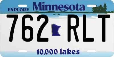 MN license plate 762RLT