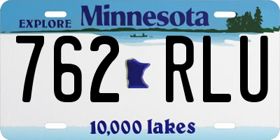 MN license plate 762RLU