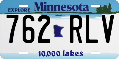 MN license plate 762RLV