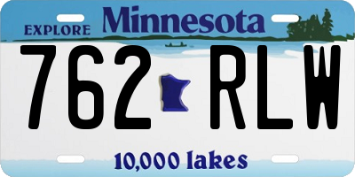 MN license plate 762RLW