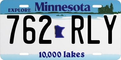 MN license plate 762RLY